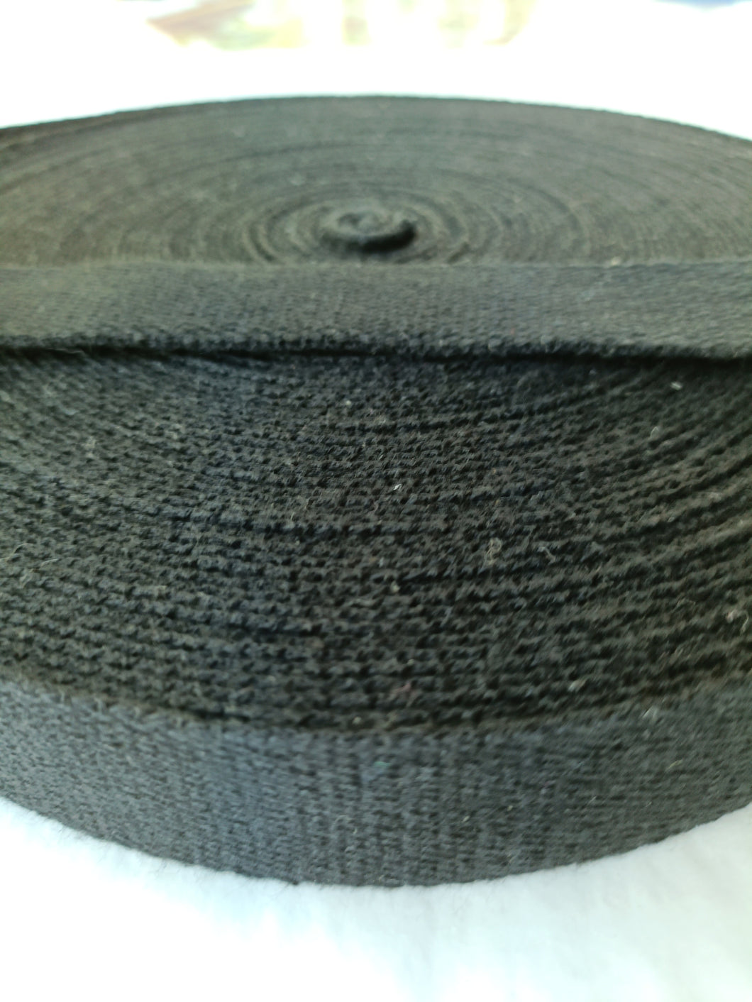 Sangle noire coton - 30 mm de large