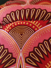 Charger l&#39;image dans la galerie, Tissu wax pailleté - éventails rose corail - par 50 centimètres
