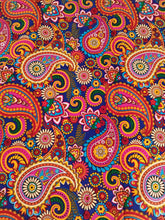 Charger l&#39;image dans la galerie, Tissu wax - motif cachemire ou paisley multicolore - par 50 centimètres
