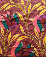 Charger l&#39;image dans la galerie, Tissu wax - grandes fleurs multicolores - par 50 centimètres
