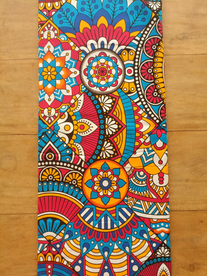 1 yard (90 cm) - Tissu wax - rosaces multicolores